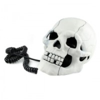 Telefone em forma de crâneo